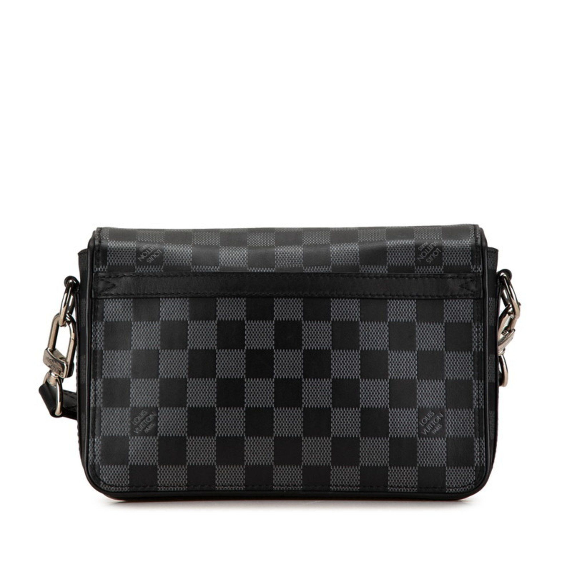 Louis Vuitton Louis Vuitton Damier Infini Studio Shoulder Bag N50007 Black PVC Leather Men's LOUIS VUITTON Size ONE SIZE - 4 Thumbnail