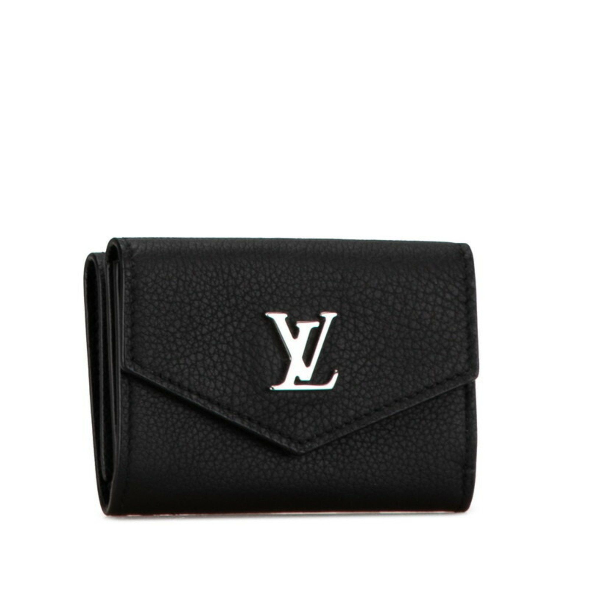 Louis Vuitton Louis Vuitton Portefeuille Lock Tri-fold Wallet M63921 Black Silver Leather Men's LOUIS VUITTON Size ONE SIZE - 3 Thumbnail