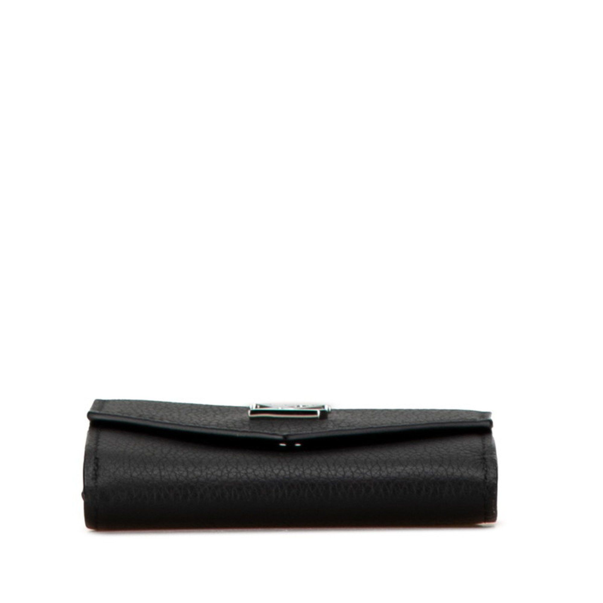 Louis Vuitton Louis Vuitton Portefeuille Lock Tri-fold Wallet M63921 Black Silver Leather Men's LOUIS VUITTON Size ONE SIZE - 5 Thumbnail