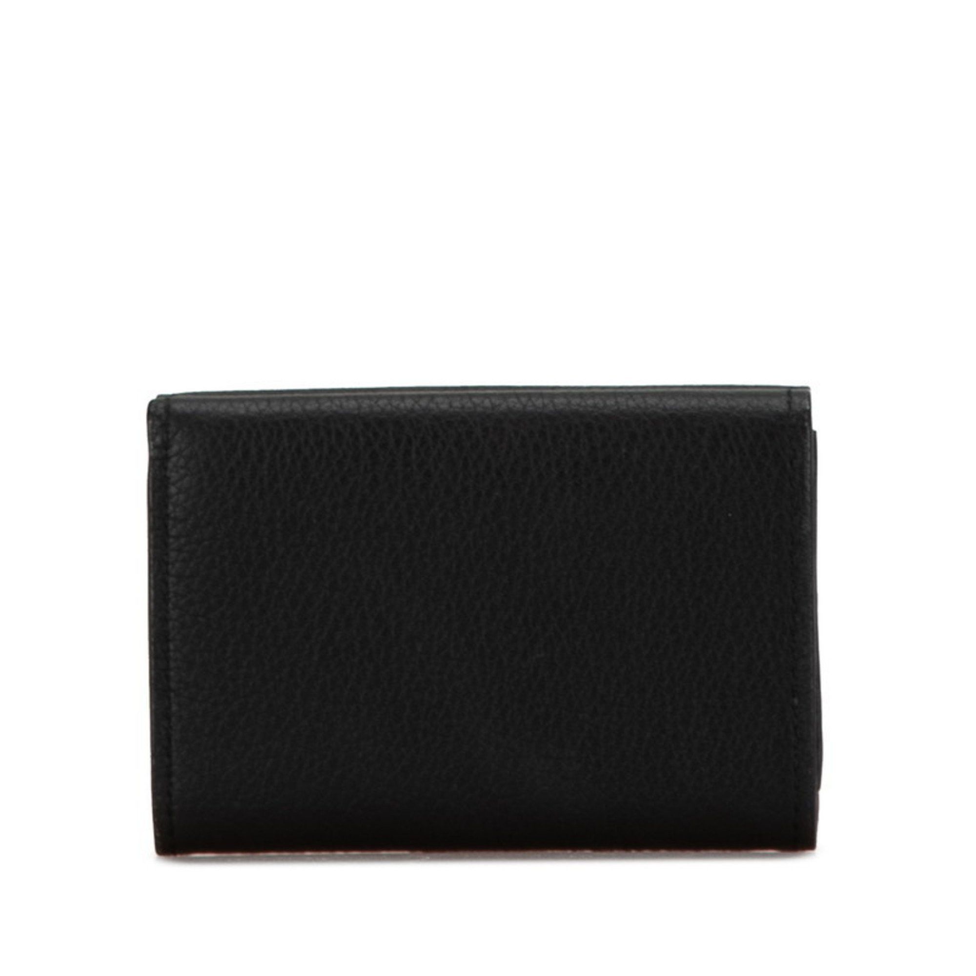 Louis Vuitton Louis Vuitton Portefeuille Lock Tri-fold Wallet M63921 Black Silver Leather Men's LOUIS VUITTON Size ONE SIZE - 4 Thumbnail