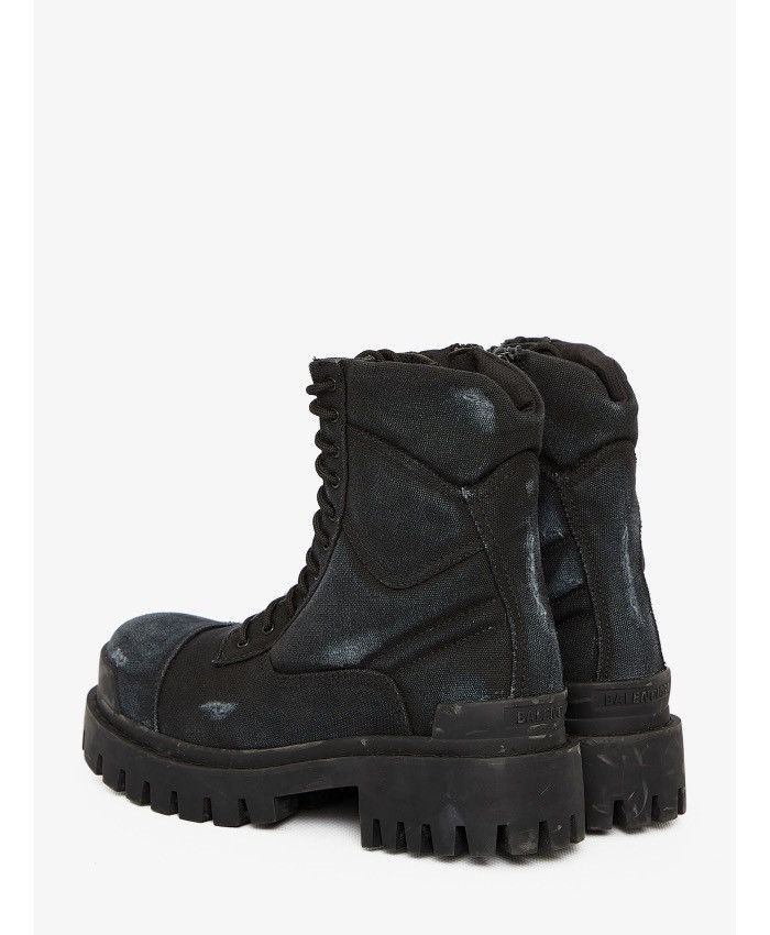 Balenciaga Balenciaga Black Strike Distressed Lace-Up Boots Size US 6 / IT 36 - 3 Thumbnail