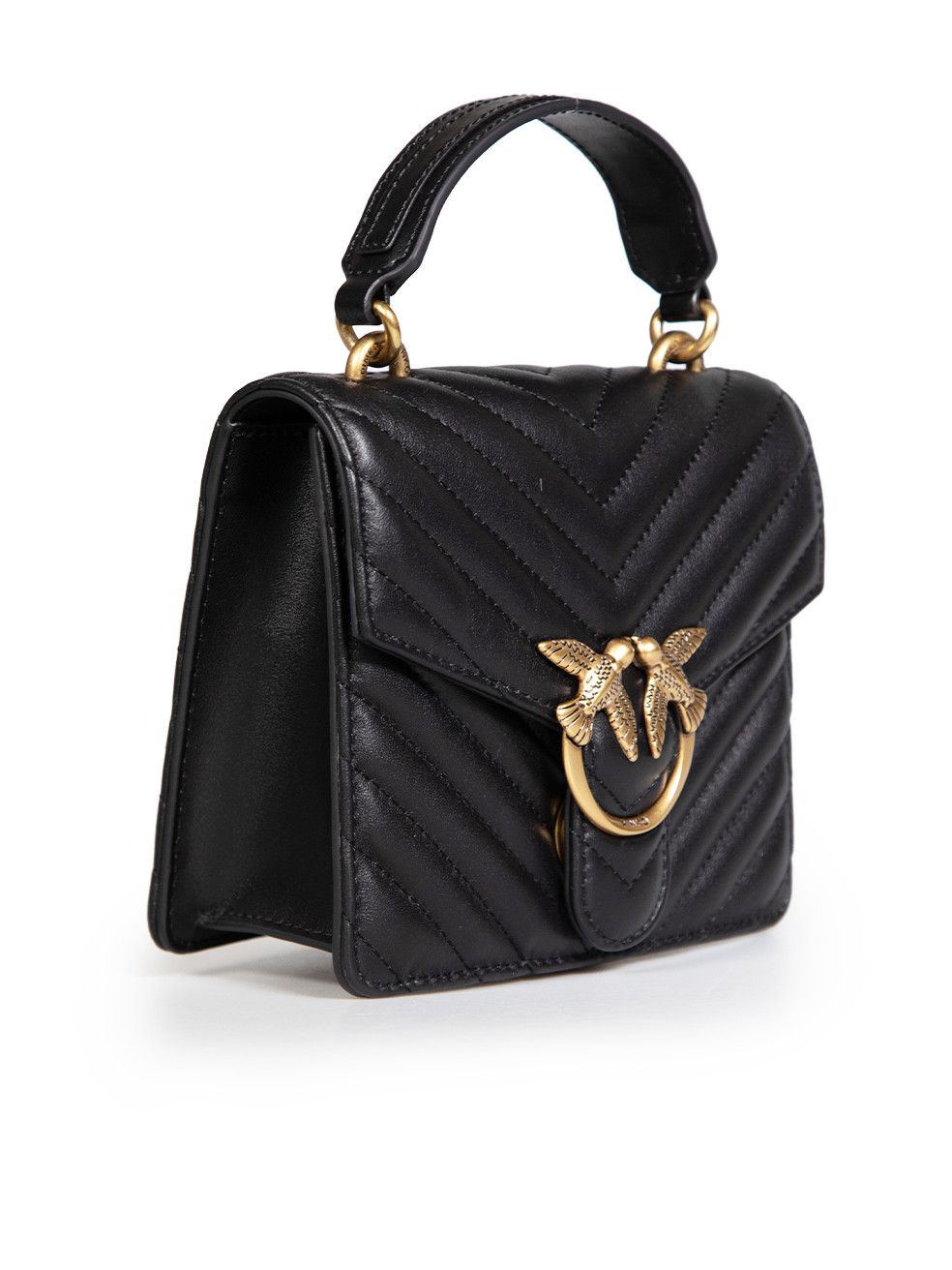 Pinko Black Leather Mini Crossbody Love Bag Size ONE SIZE - 2 Thumbnail