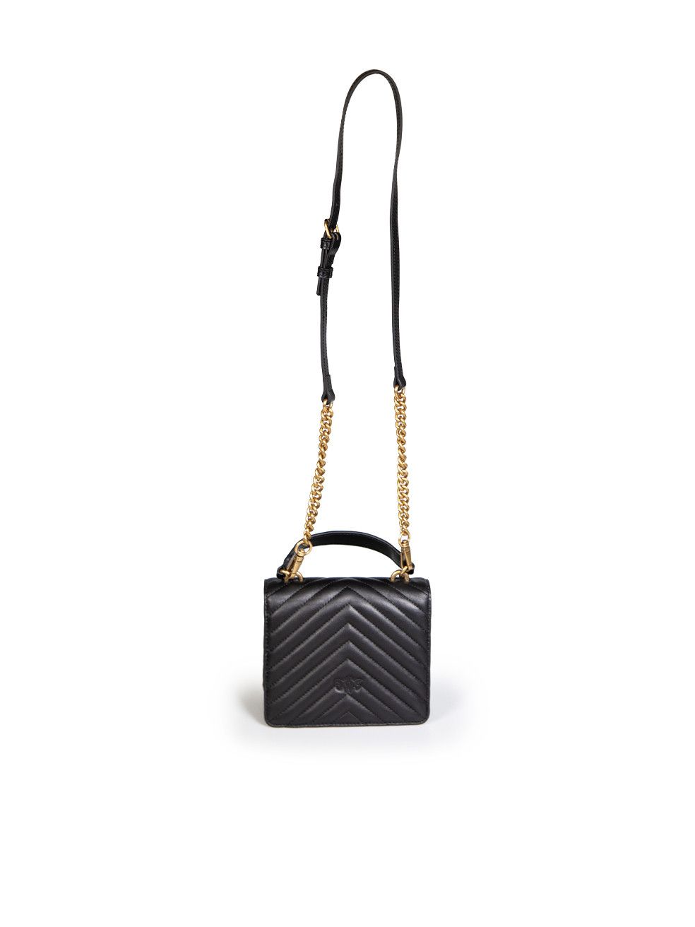 Pinko Black Leather Mini Crossbody Love Bag Size ONE SIZE - 3 Thumbnail