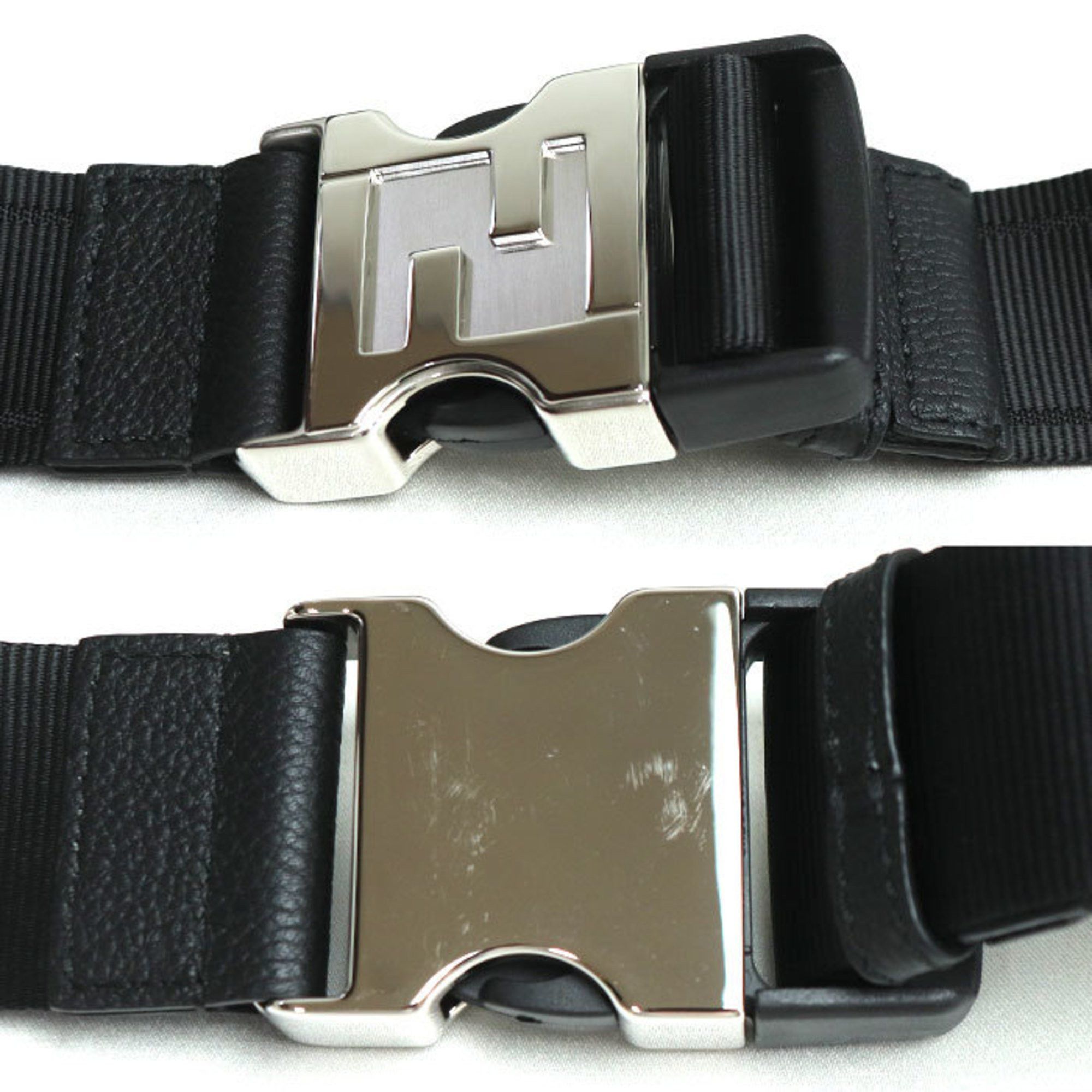 Fendi FENDI Shadow Diagonal Belt Bag Waist Black 7VA562 AMAC F0GXN Men's Size ONE SIZE - 4 Thumbnail