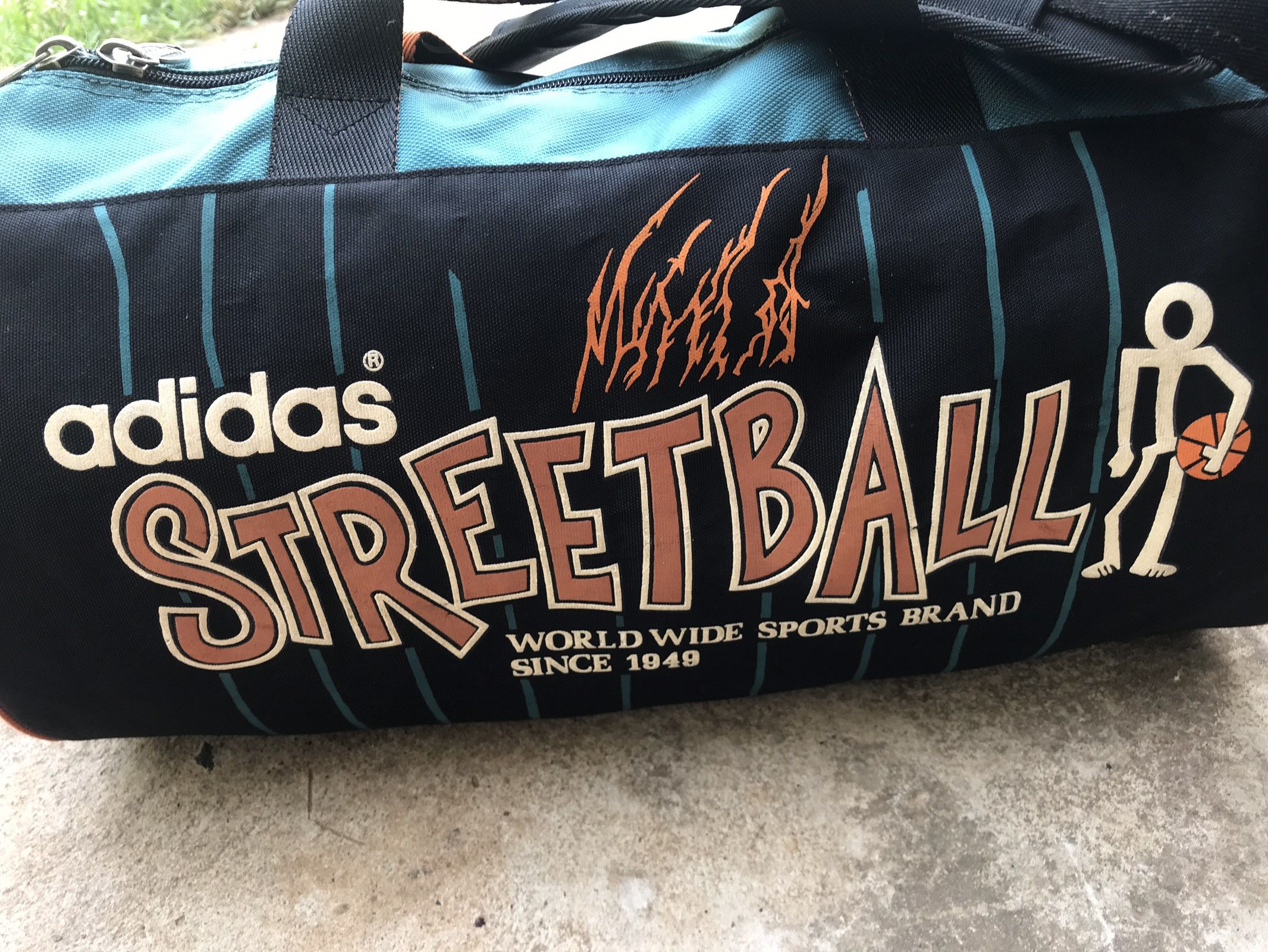 Adidas Vintage Adidas streetball bag, Adidas duffle bag
