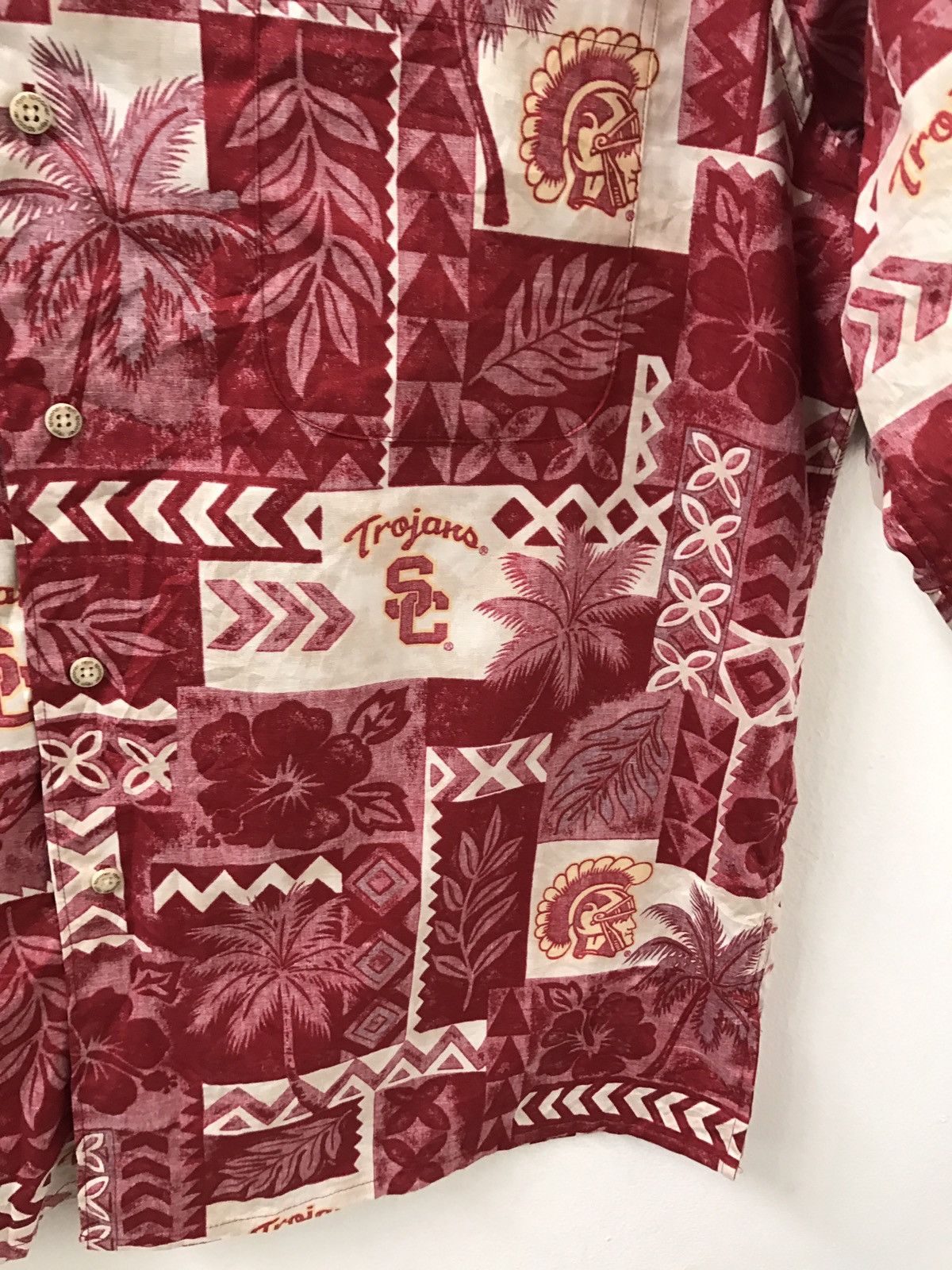 NFL Vintage Reyn Spooner X Trojan SC Floral Flower Hawaiian Size US XL / EU 56 / 4 - 4 Thumbnail