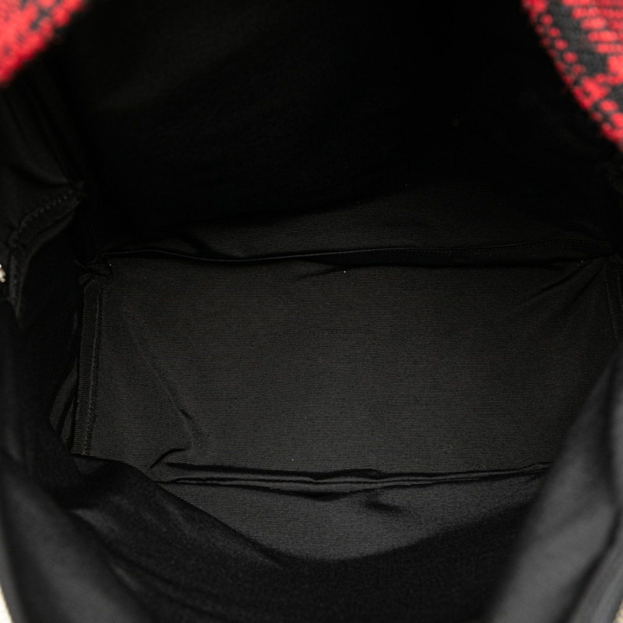 Saint Laurent Paris Saint Laurent Check City Backpack 326865 Red Black Wool Leather Men's SAINT LAURENT Size ONE SIZE - 7 Thumbnail