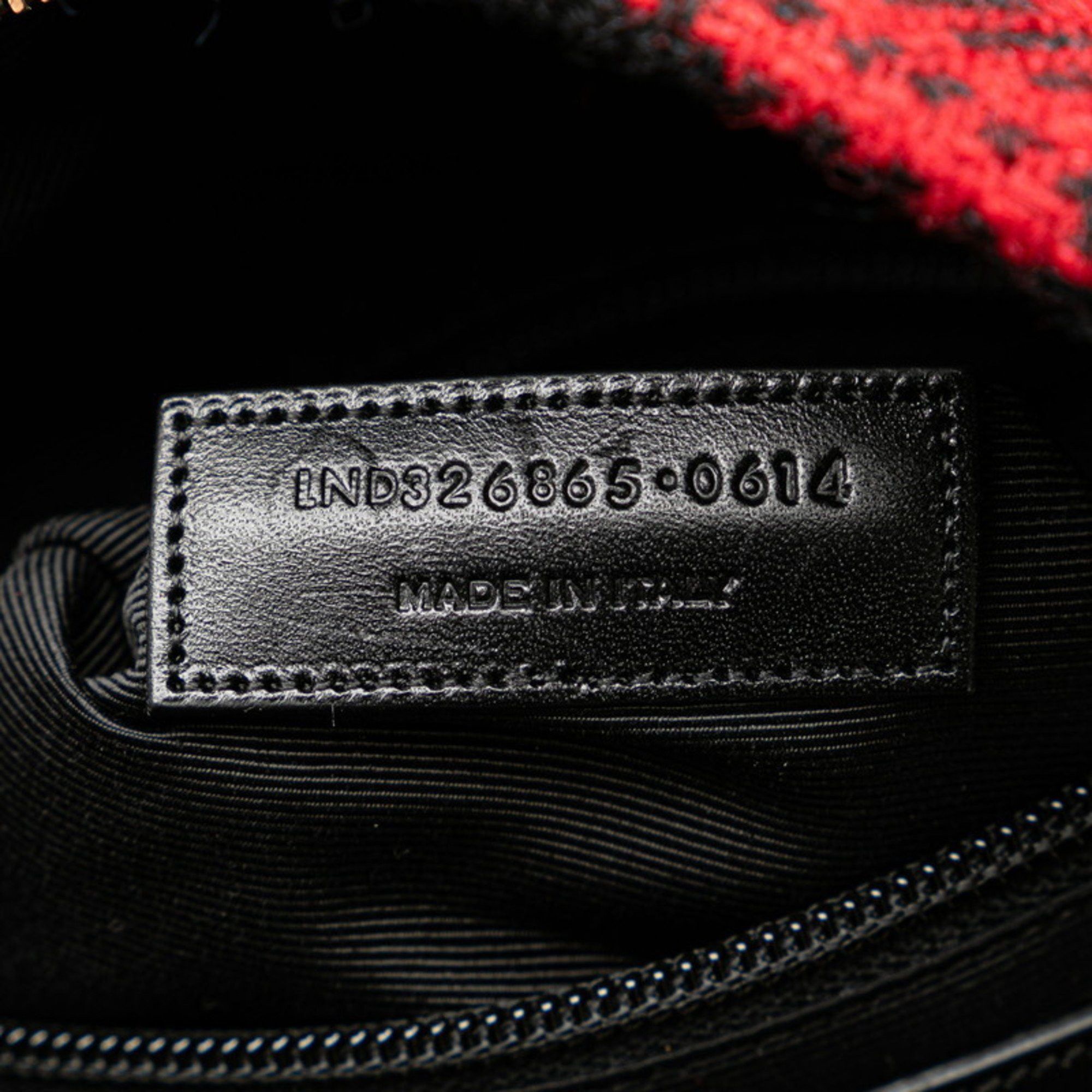 Saint Laurent Paris Saint Laurent Check City Backpack 326865 Red Black Wool Leather Men's SAINT LAURENT Size ONE SIZE - 10 Thumbnail