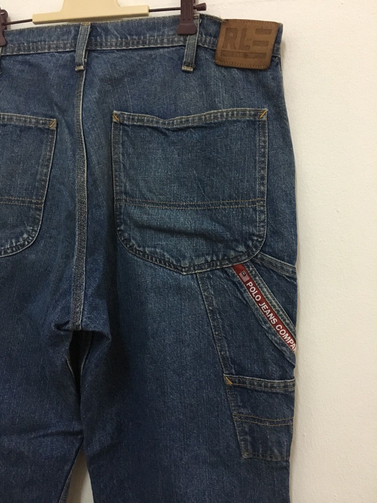 Vintage Polo Jeans Company Ralph Lauren Denim Cargo workwear Pants Size US 36 / EU 52 - 6 Thumbnail