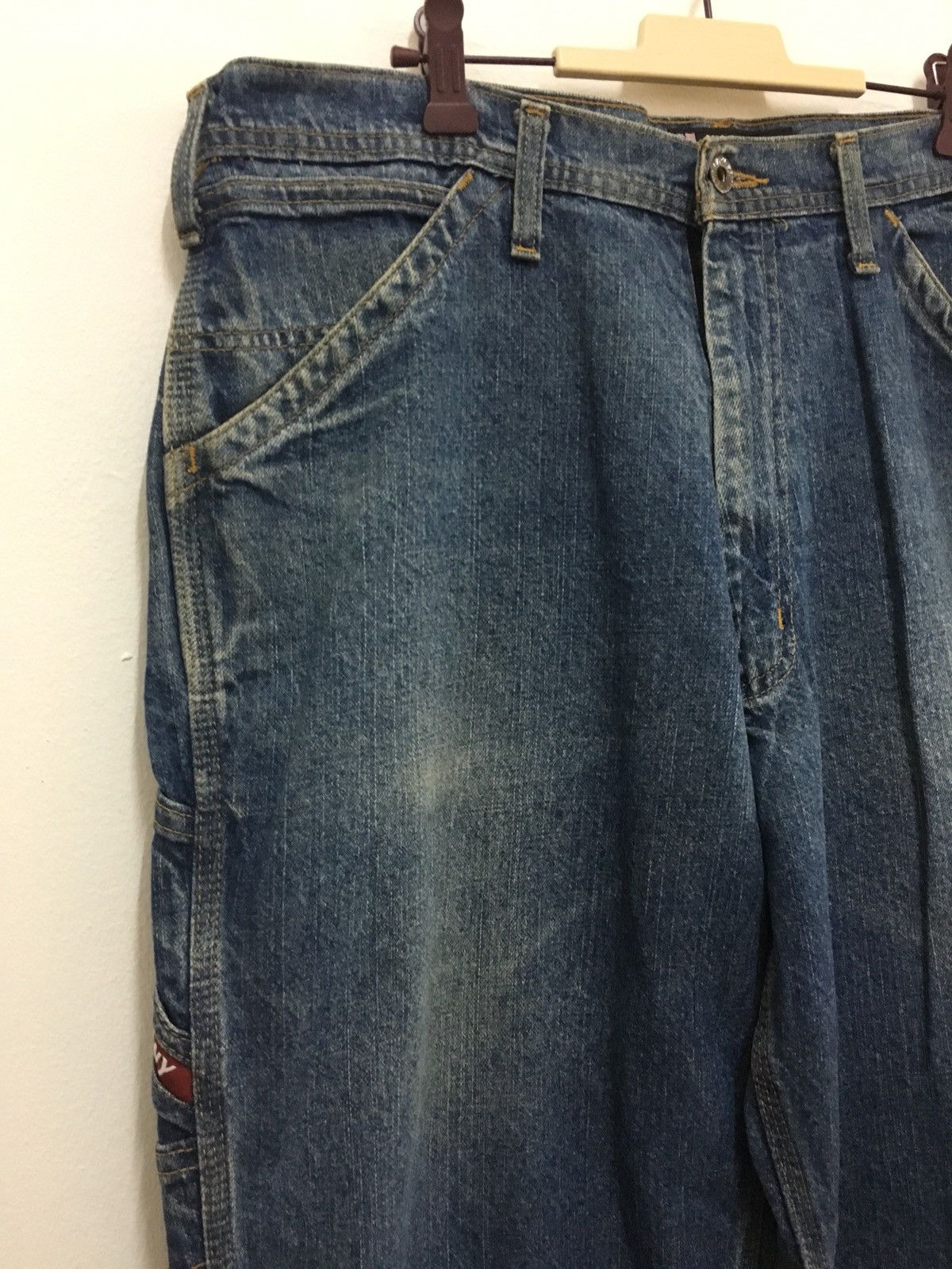 Vintage Polo Jeans Company Ralph Lauren Denim Cargo workwear Pants Size US 36 / EU 52 - 4 Thumbnail