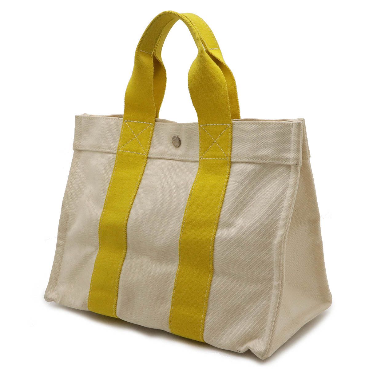 Hermes Hermes Hermes Bora Bora PM Canvas Tote Bag Yellow Canvas Tote Bag in Very Good Condition Size ONE SIZE - 2 Thumbnail