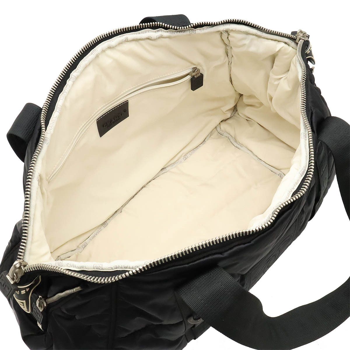 Chanel Chanel Chanel Nylon Sports Line Coco Mark Boston Bag Canvas Travel Bag in Very Good Condition Size ONE SIZE - 6 Thumbnail