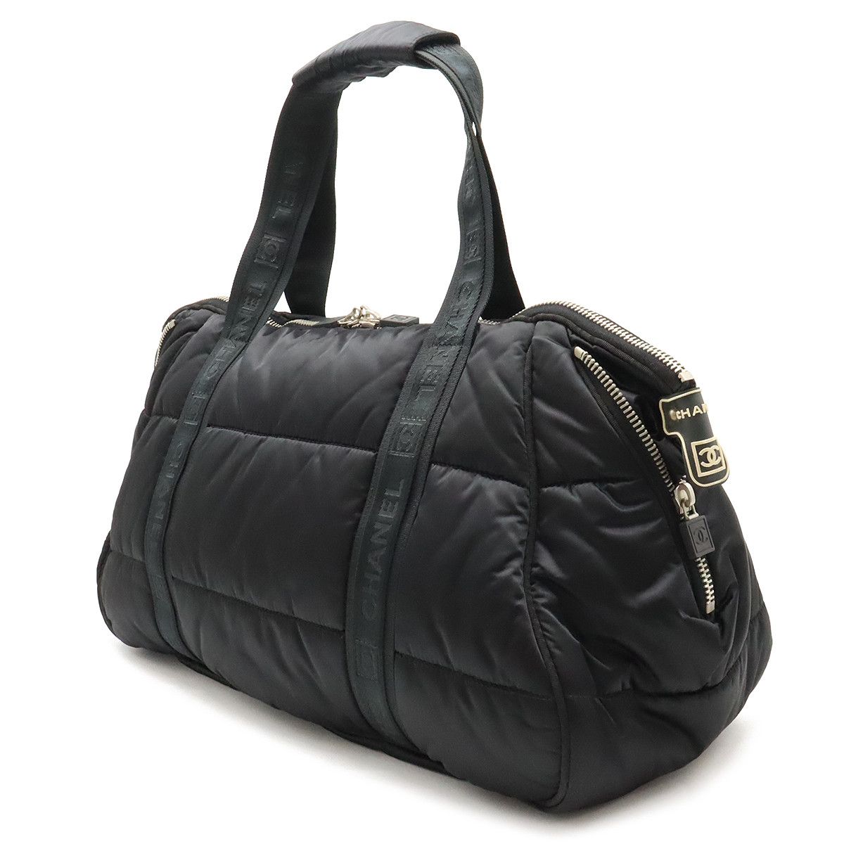 Chanel Chanel Chanel Nylon Sports Line Coco Mark Boston Bag Canvas Travel Bag in Very Good Condition Size ONE SIZE - 2 Thumbnail
