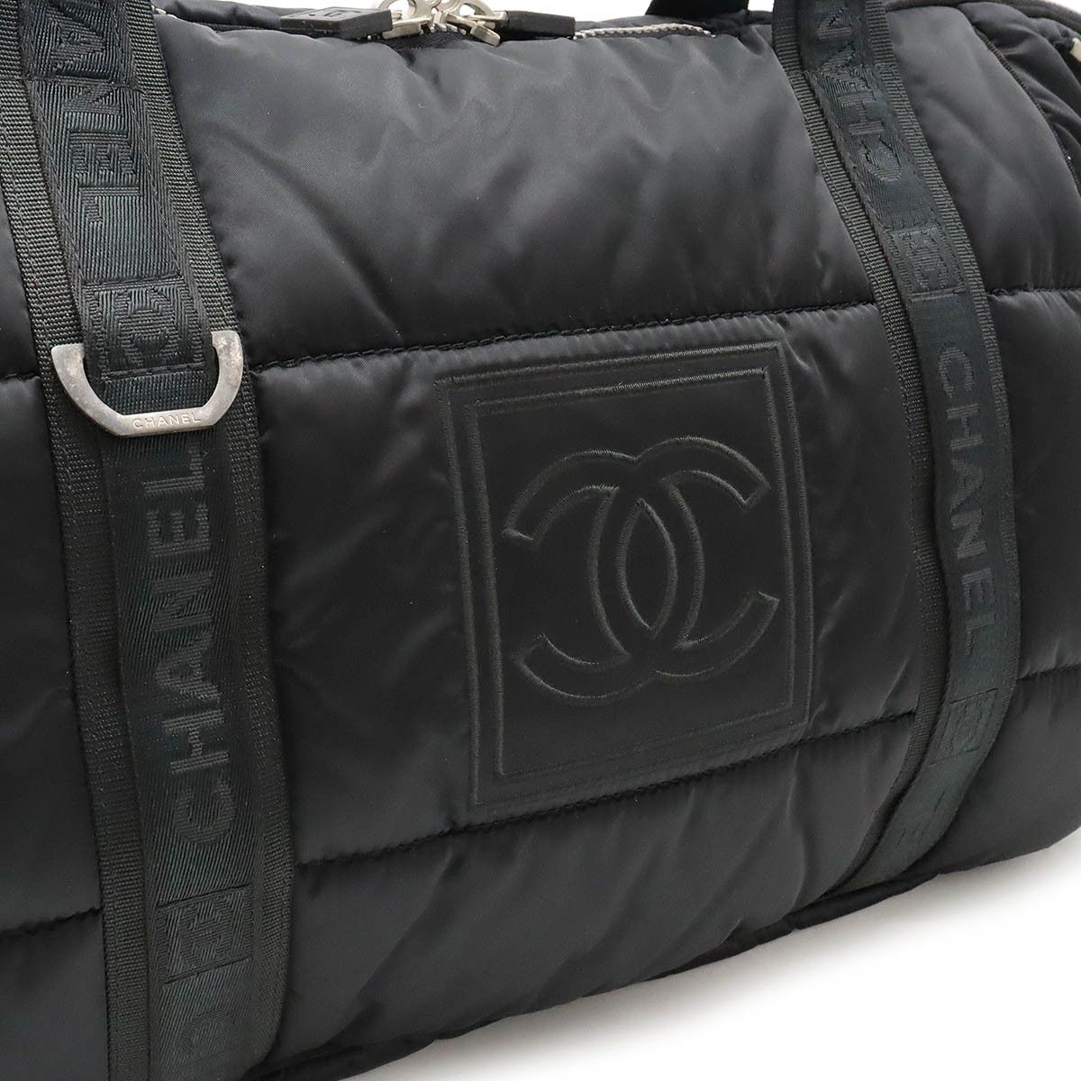 Chanel Chanel Chanel Nylon Sports Line Coco Mark Boston Bag Canvas Travel Bag in Very Good Condition Size ONE SIZE - 8 Thumbnail