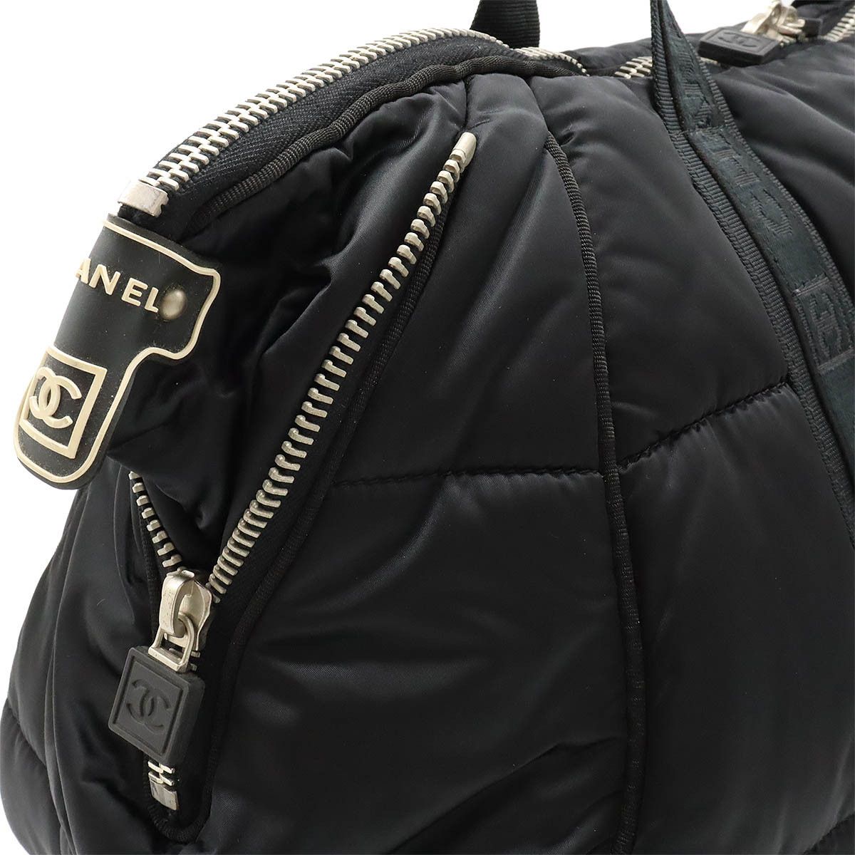 Chanel Chanel Chanel Nylon Sports Line Coco Mark Boston Bag Canvas Travel Bag in Very Good Condition Size ONE SIZE - 7 Thumbnail