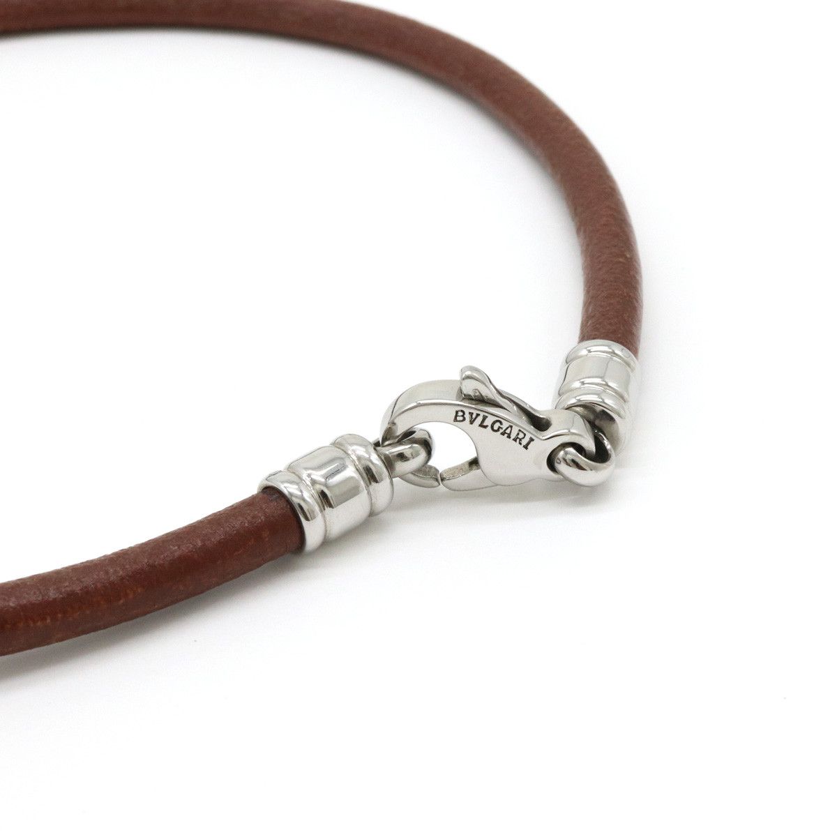 Bvlgari Bvlgari Bvlgari Leather/Metal Choker Necklace Leather Pet Collar in Very Good Condition Size ONE SIZE - 3 Thumbnail