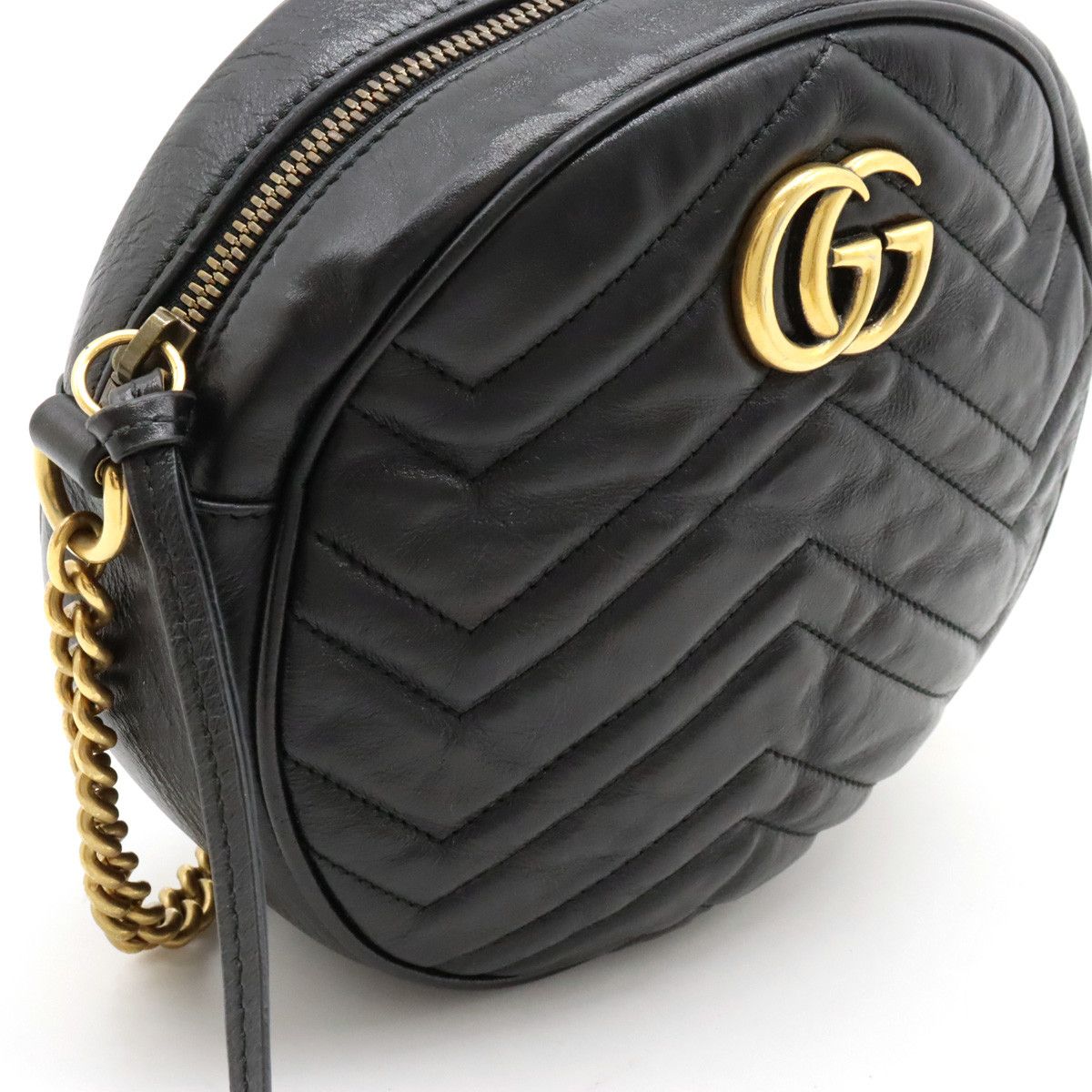 Gucci Gucci Gucci Leather GG Marmont Mini Shoulder Bag 550154 Leather Crossbody Bag 550154 in Very Good Condition Size ONE SIZE - 4 Thumbnail