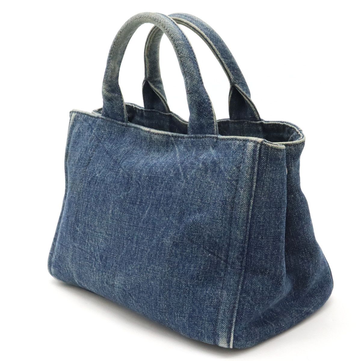 Prada Prada Prada Denim Bijou Studs CANAPA Tote Bag 1BG439 Denim Tote Bag 1BG439 in Good Condition Size ONE SIZE - 2 Thumbnail