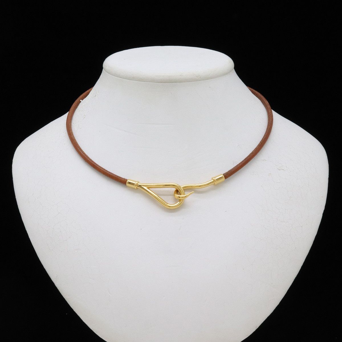 Hermes Hermes Hermes Leather/Metal Jumbo Choker Necklace Leather Pet Collar in Great Condition Size ONE SIZE - 5 Thumbnail