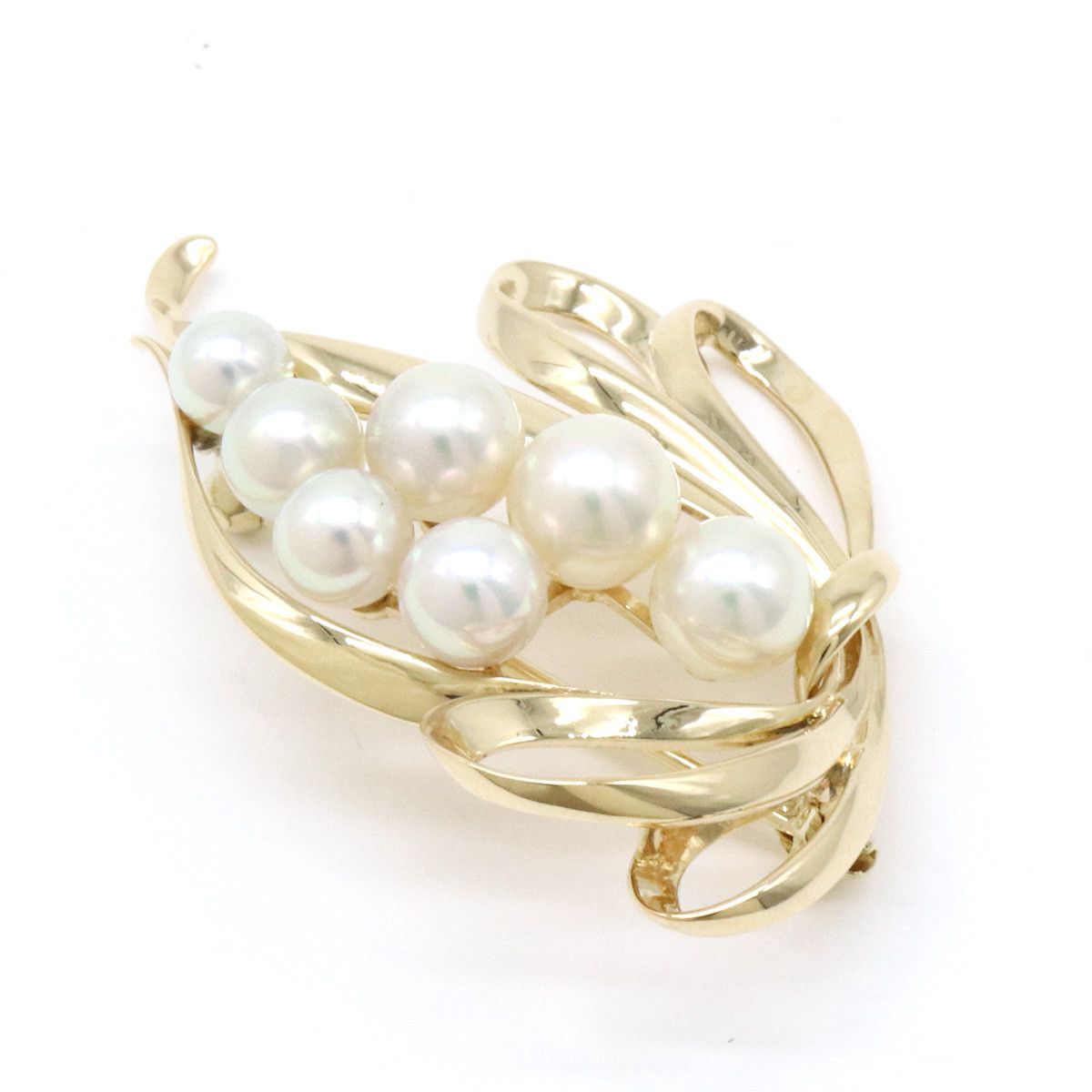 Mikimoto Mikimoto Mikimoto Pearl Brooch K14 Yellow Gold Natural Material Brooch in Pristine Condition Size ONE SIZE - 2 Thumbnail