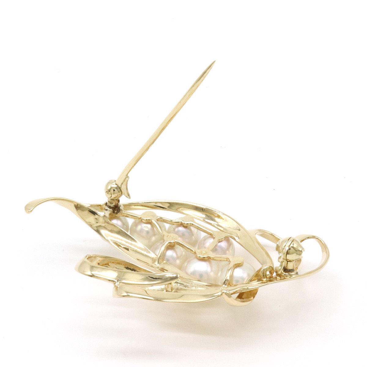 Mikimoto Mikimoto Mikimoto Pearl Brooch K14 Yellow Gold Natural Material Brooch in Pristine Condition Size ONE SIZE - 4 Thumbnail