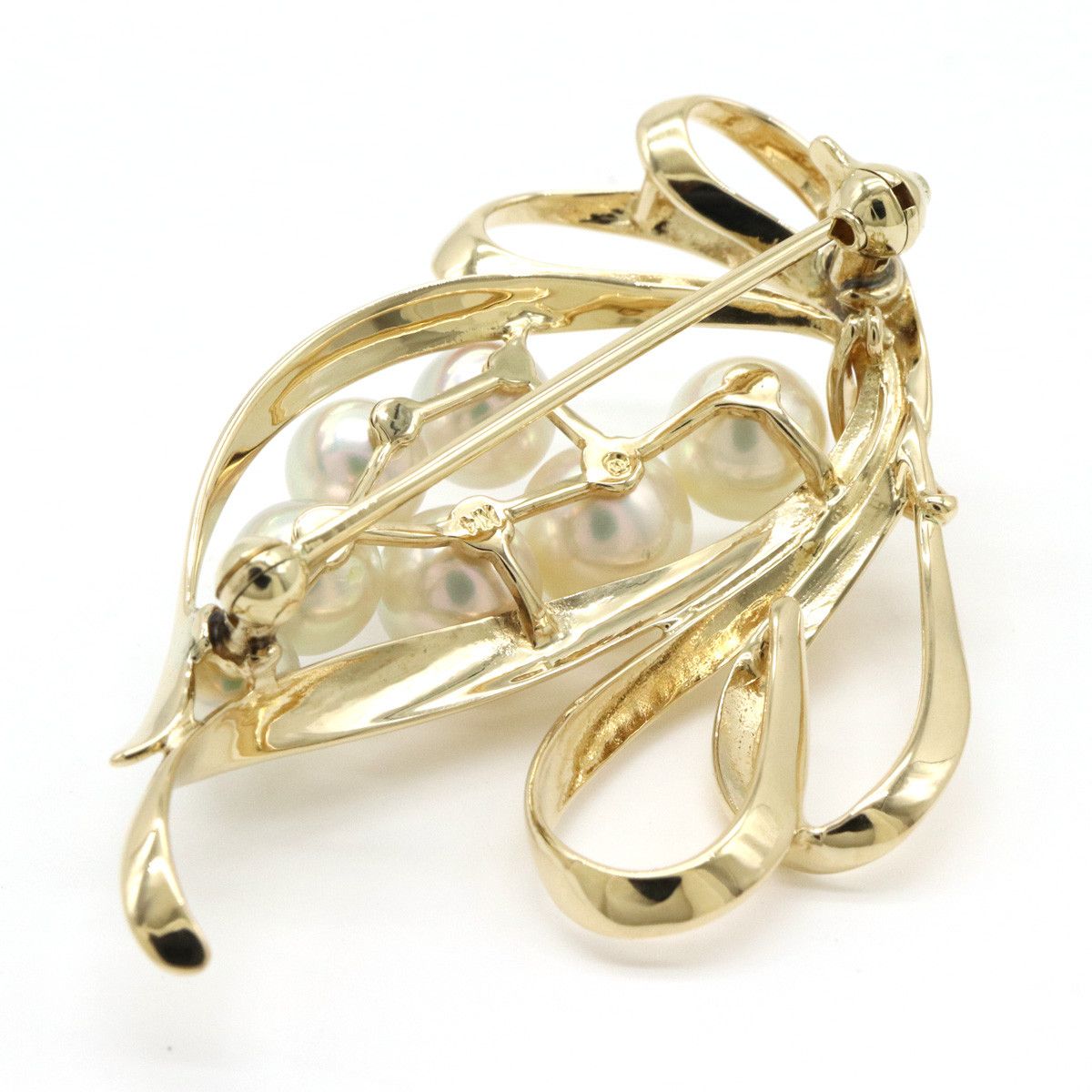 Mikimoto Mikimoto Mikimoto Pearl Brooch K14 Yellow Gold Natural Material Brooch in Pristine Condition Size ONE SIZE - 5 Thumbnail