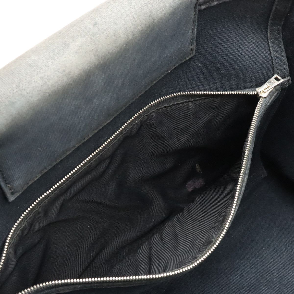 Hermes Hermes Hermes Cabag Elan PM 2WAY Tote Bag Black Leather Canvas Tote Bag in Good Condition Size ONE SIZE - 7 Thumbnail