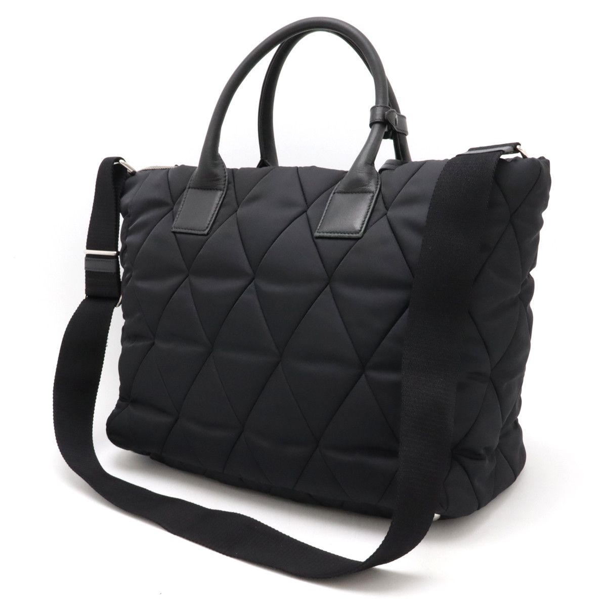 Prada Prada Prada Nylon/Leather New Tessuto Bomber Tote Bag 1BG168 Canvas Tote Bag 1BG168 in Great Condition Size ONE SIZE - 2 Thumbnail