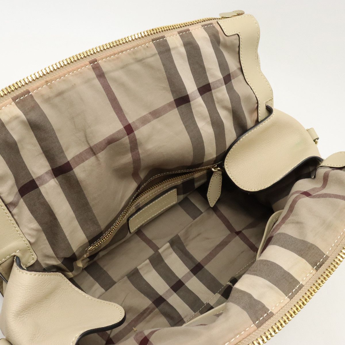 Burberry Burberry Burberry Leather Handbag Tote 2WAY Shoulder Bag Leather Handbag in Very Good Condition Size ONE SIZE - 6 Thumbnail