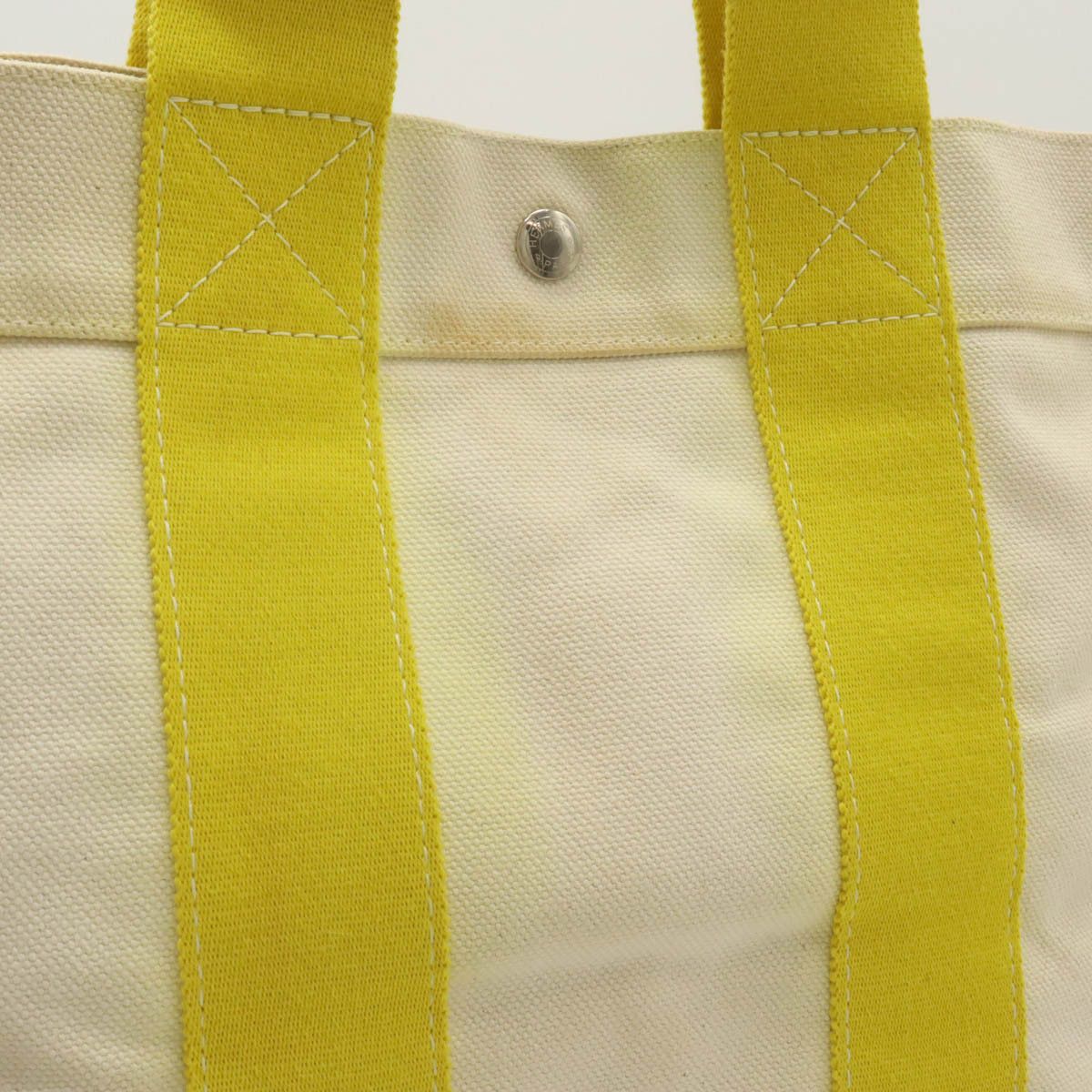 Hermes Hermes Hermes Canvas Bora Bora PM Tote Bag Yellow Canvas Tote Bag in Good Condition Size ONE SIZE - 7 Thumbnail