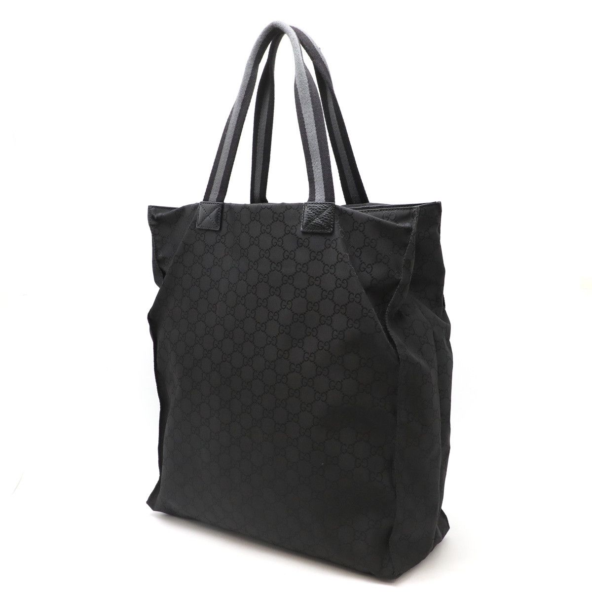 Gucci Gucci Gucci Nylon/Leather GG Tote Bag 449177 Canvas Tote Bag 449177 in Great Condition Size ONE SIZE - 2 Thumbnail