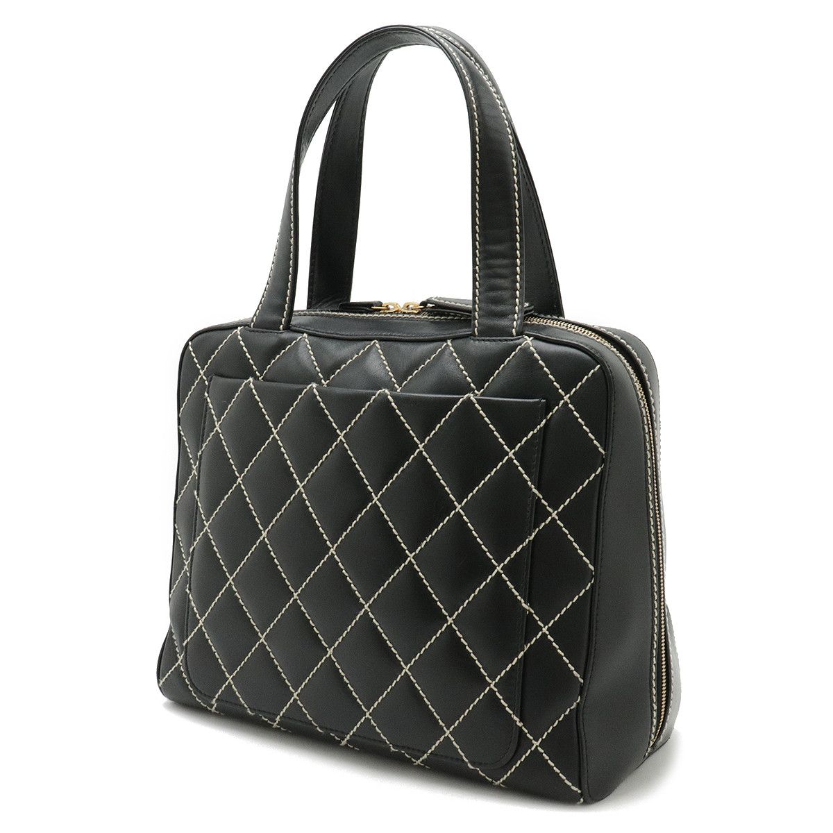 Chanel Chanel Chanel Wild Stitch Leather Tote Bag A14693 Leather Tote Bag A14693 in Very Good Condition Size ONE SIZE - 2 Thumbnail