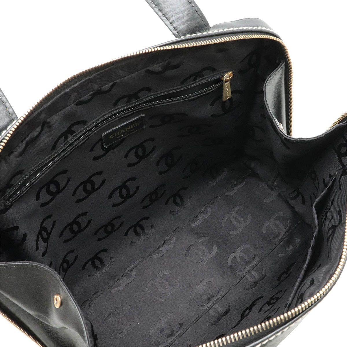 Chanel Chanel Chanel Wild Stitch Leather Tote Bag A14693 Leather Tote Bag A14693 in Very Good Condition Size ONE SIZE - 6 Thumbnail