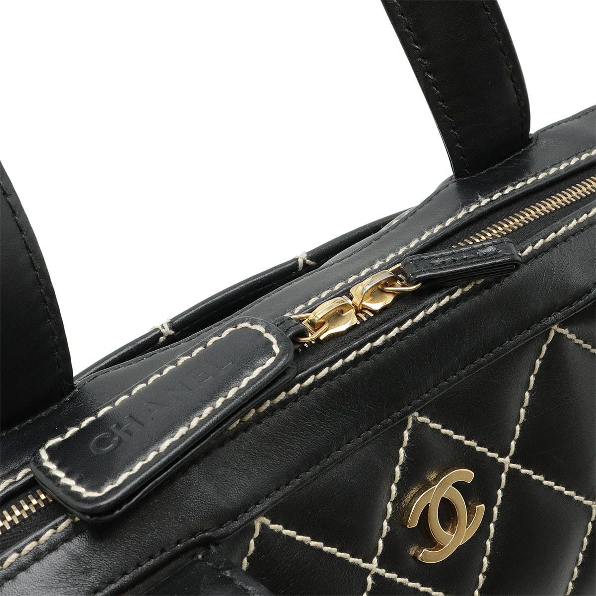 Chanel Chanel Chanel Wild Stitch Leather Tote Bag A14693 Leather Tote Bag A14693 in Very Good Condition Size ONE SIZE - 4 Thumbnail