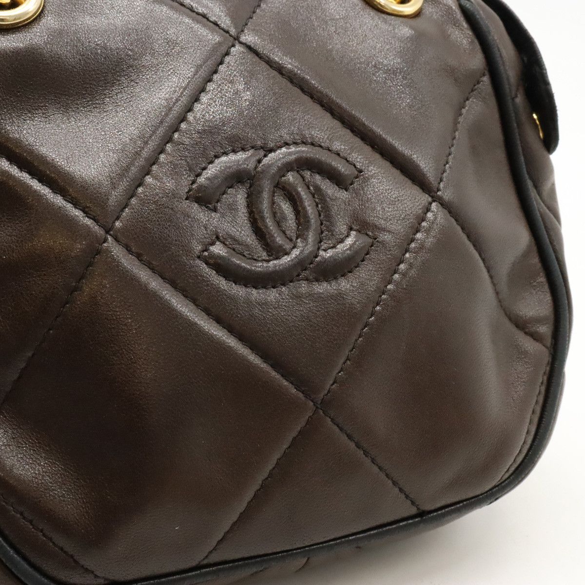 Chanel Chanel Chanel Leather Coco Mark Matelasse Chain Shoulder Tote Leather Shoulder Bag in Very Good Condition Size ONE SIZE - 8 Thumbnail