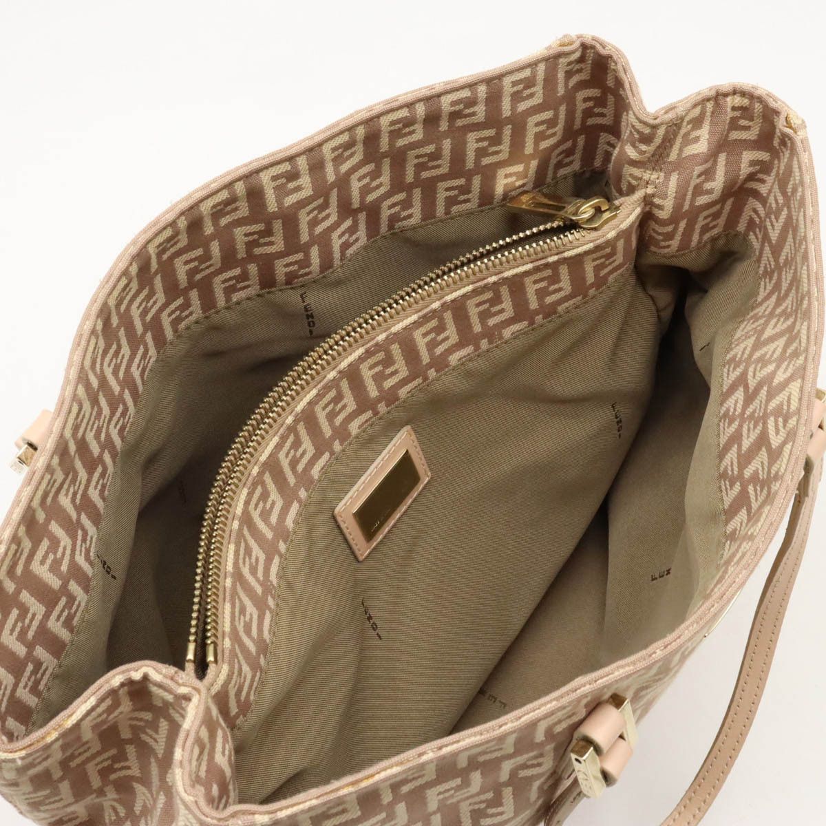 Fendi Fendi Fendi Zucchino Zucca Canvas/Leather Tote Bag 8BH133 Canvas Tote Bag 8BH133 in Very Good Condition Size ONE SIZE - 7 Thumbnail