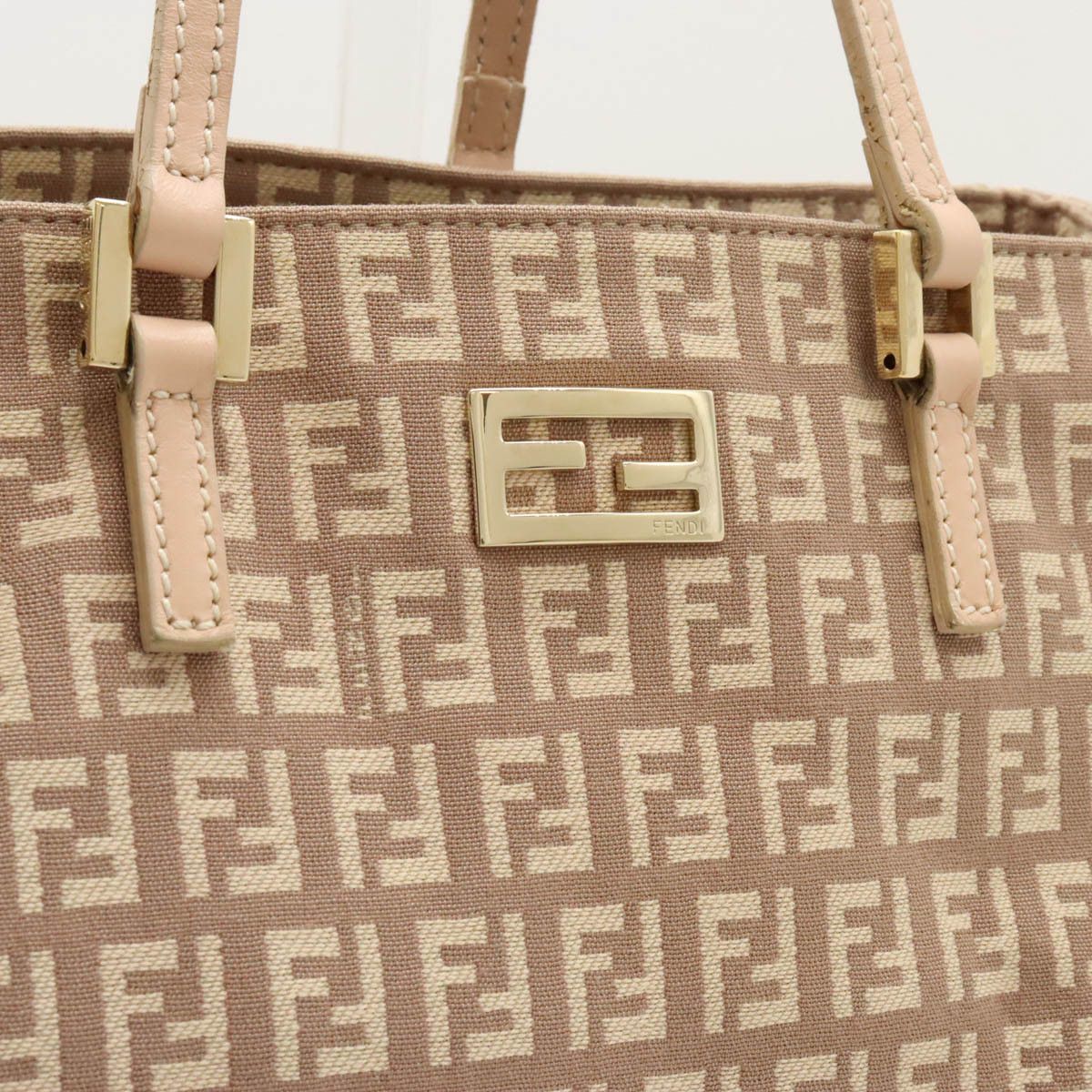 Fendi Fendi Fendi Zucchino Zucca Canvas/Leather Tote Bag 8BH133 Canvas Tote Bag 8BH133 in Very Good Condition Size ONE SIZE - 6 Thumbnail
