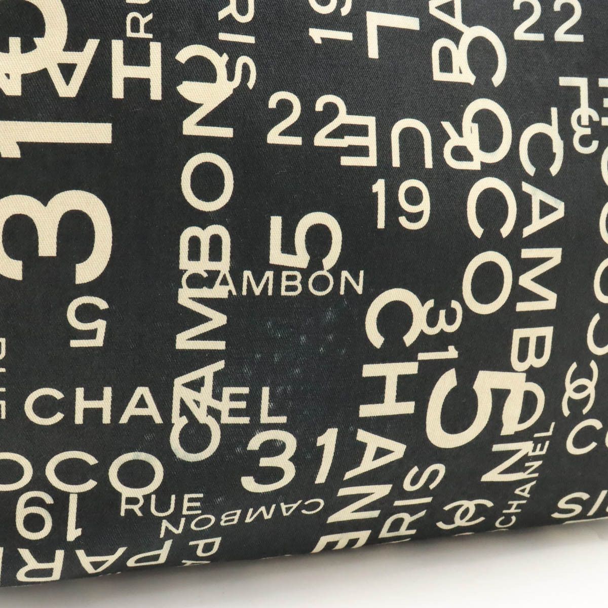 Chanel Chanel Chanel Canvas Plastic Chain Logo Tote Bag A18303 Canvas Tote Bag A18303 in Good Condition Size ONE SIZE - 6 Thumbnail
