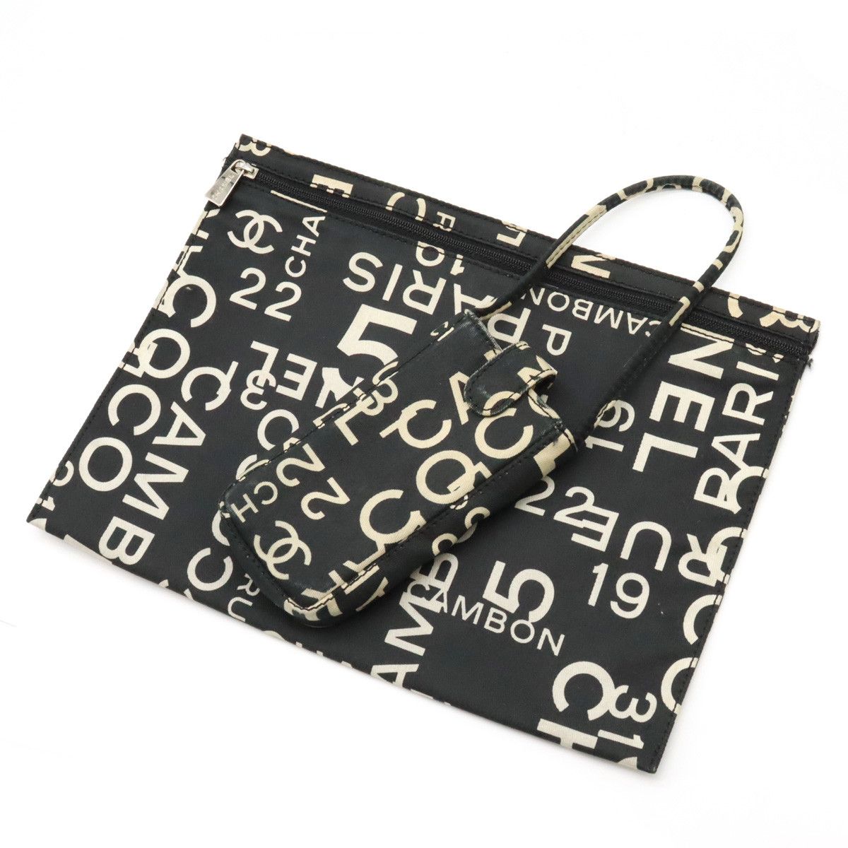 Chanel Chanel Chanel Canvas Plastic Chain Logo Tote Bag A18303 Canvas Tote Bag A18303 in Good Condition Size ONE SIZE - 9 Thumbnail