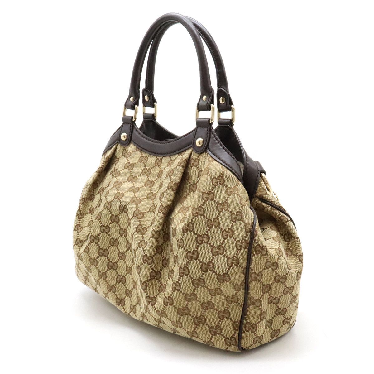 Gucci Gucci Gucci Sukey GG Canvas Leather Tote Bag 211944 Canvas Tote Bag 211944 in Very Good Condition Size ONE SIZE - 2 Thumbnail