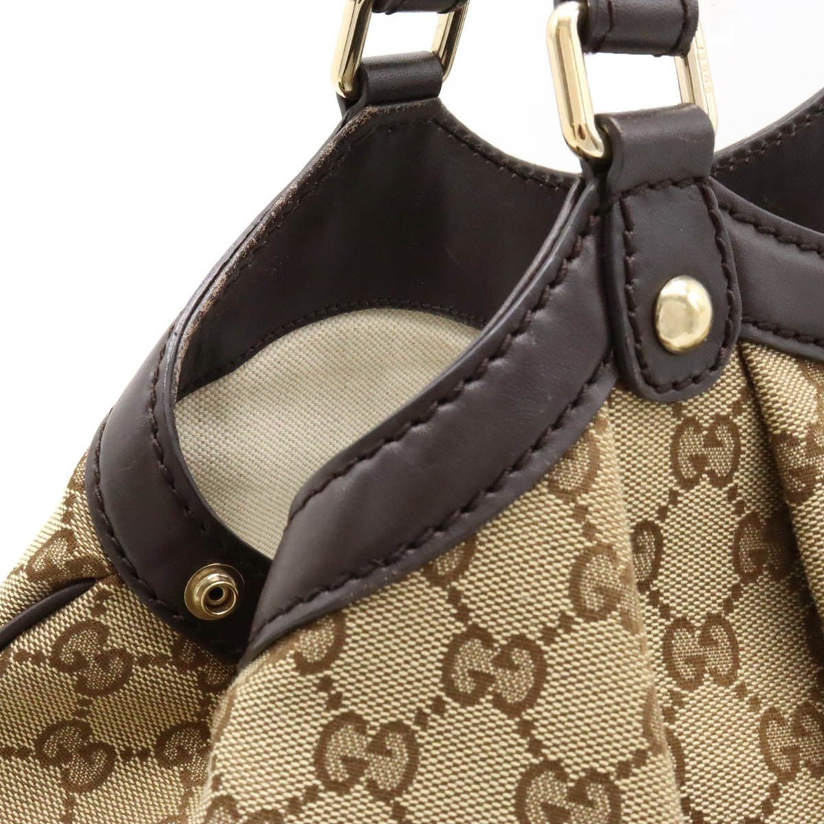 Gucci Gucci Gucci Sukey GG Canvas Leather Tote Bag 211944 Canvas Tote Bag 211944 in Very Good Condition Size ONE SIZE - 6 Thumbnail
