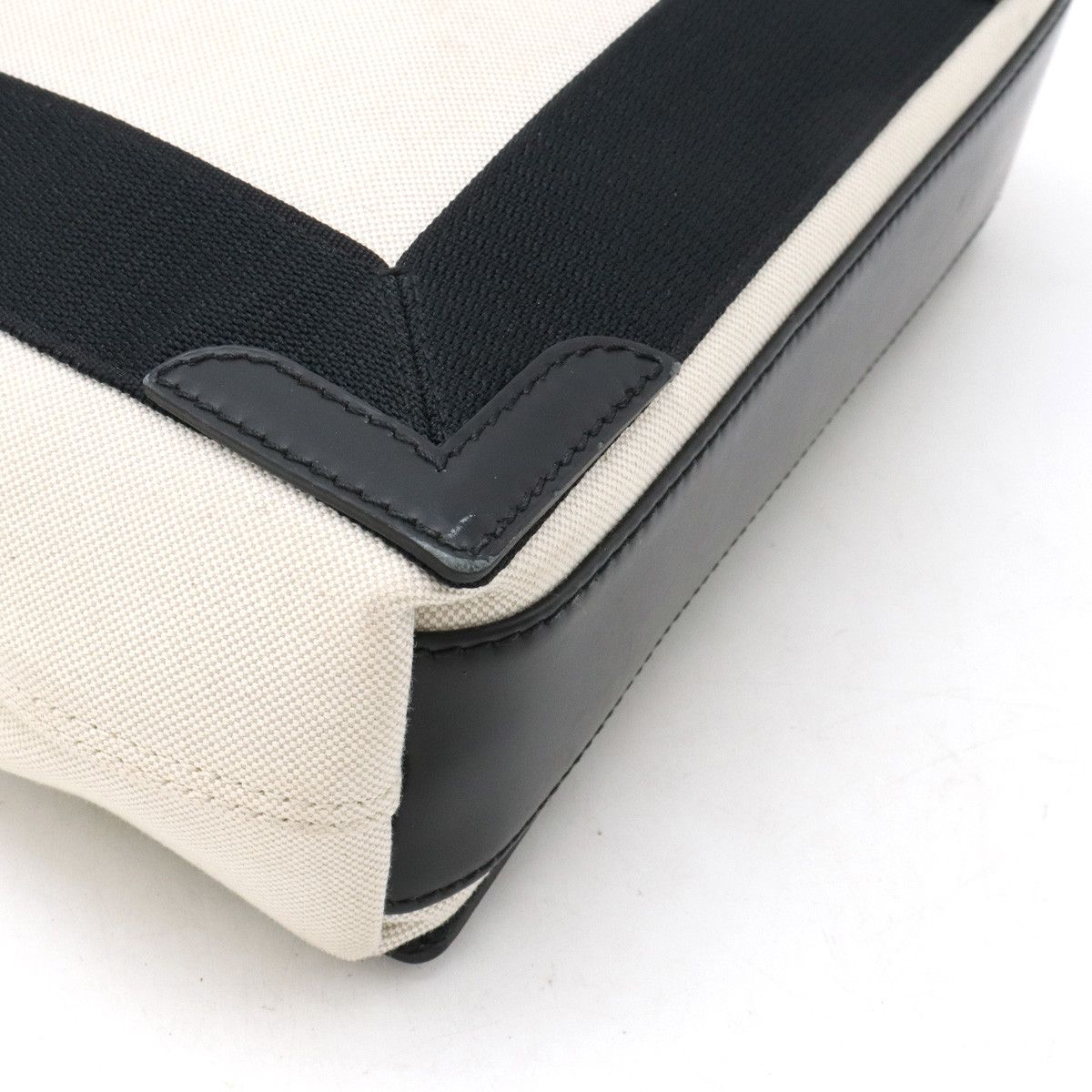 Balenciaga Balenciaga Balenciaga Navy Cabas XS Canvas/Leather Logo Handbag 390346 Canvas Handbag 390346 in Very Good Condition Size ONE SIZE - 3 Thumbnail