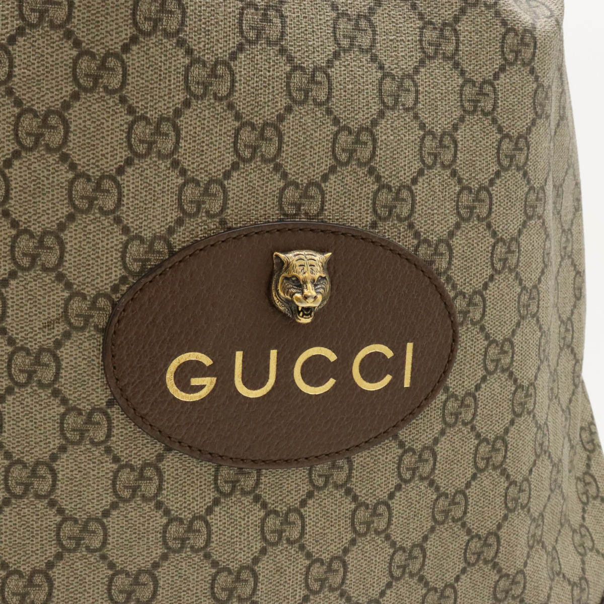 Gucci Gucci Gucci GG Supreme Cat Head Drawstring Backpack PVC/Leather Canvas Backpack 473872 in Very Good Condition Size ONE SIZE - 8 Thumbnail
