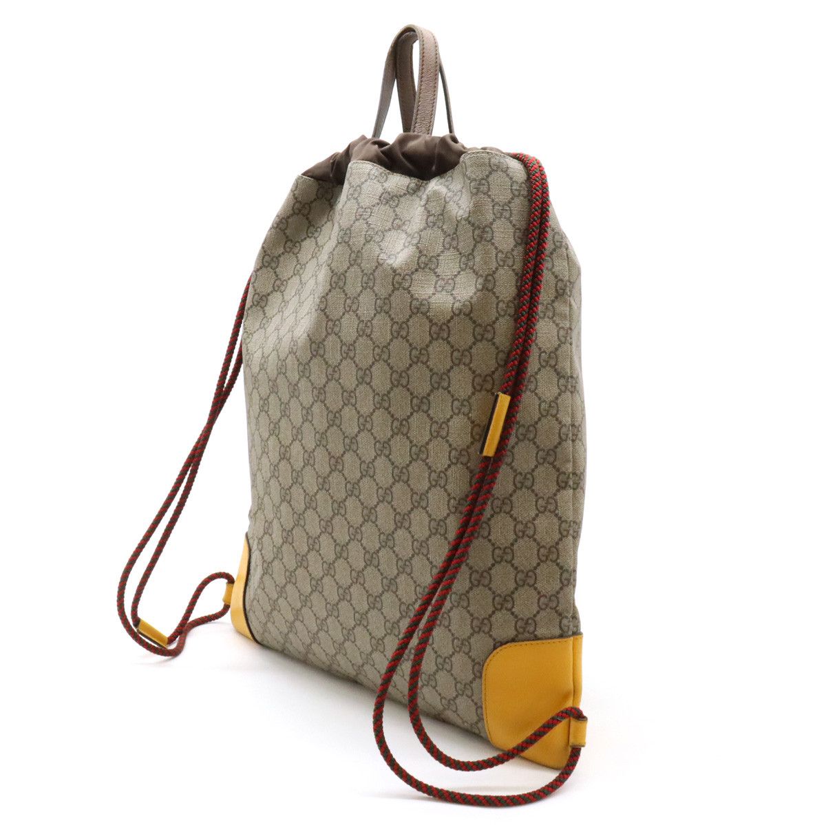 Gucci Gucci Gucci GG Supreme Cat Head Drawstring Backpack PVC/Leather Canvas Backpack 473872 in Very Good Condition Size ONE SIZE - 2 Thumbnail