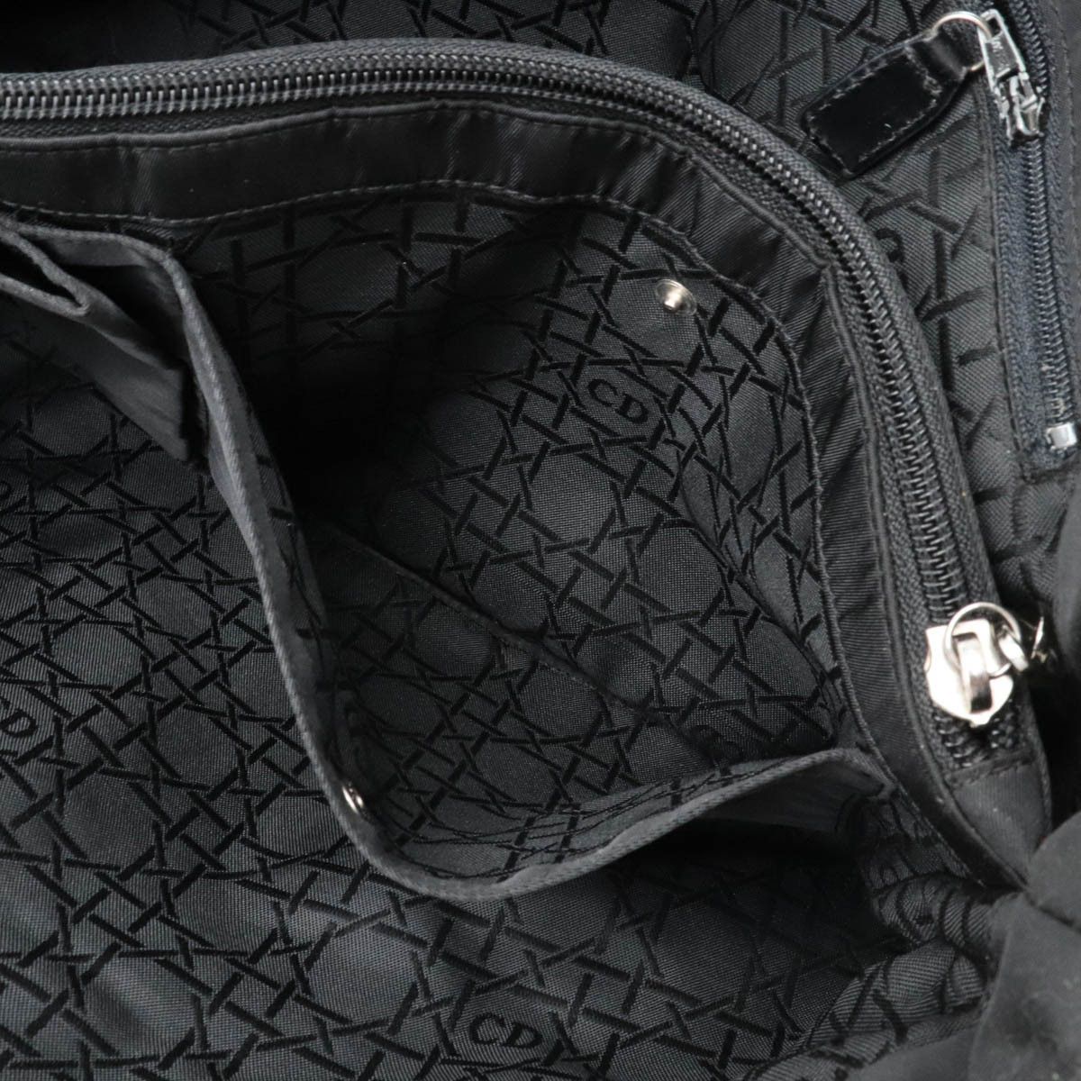 Dior Dior Dior Lady Dior Cannage Nylon Patent Leather Tote Bag Canvas Tote Bag in Very Good Condition Size ONE SIZE - 6 Thumbnail