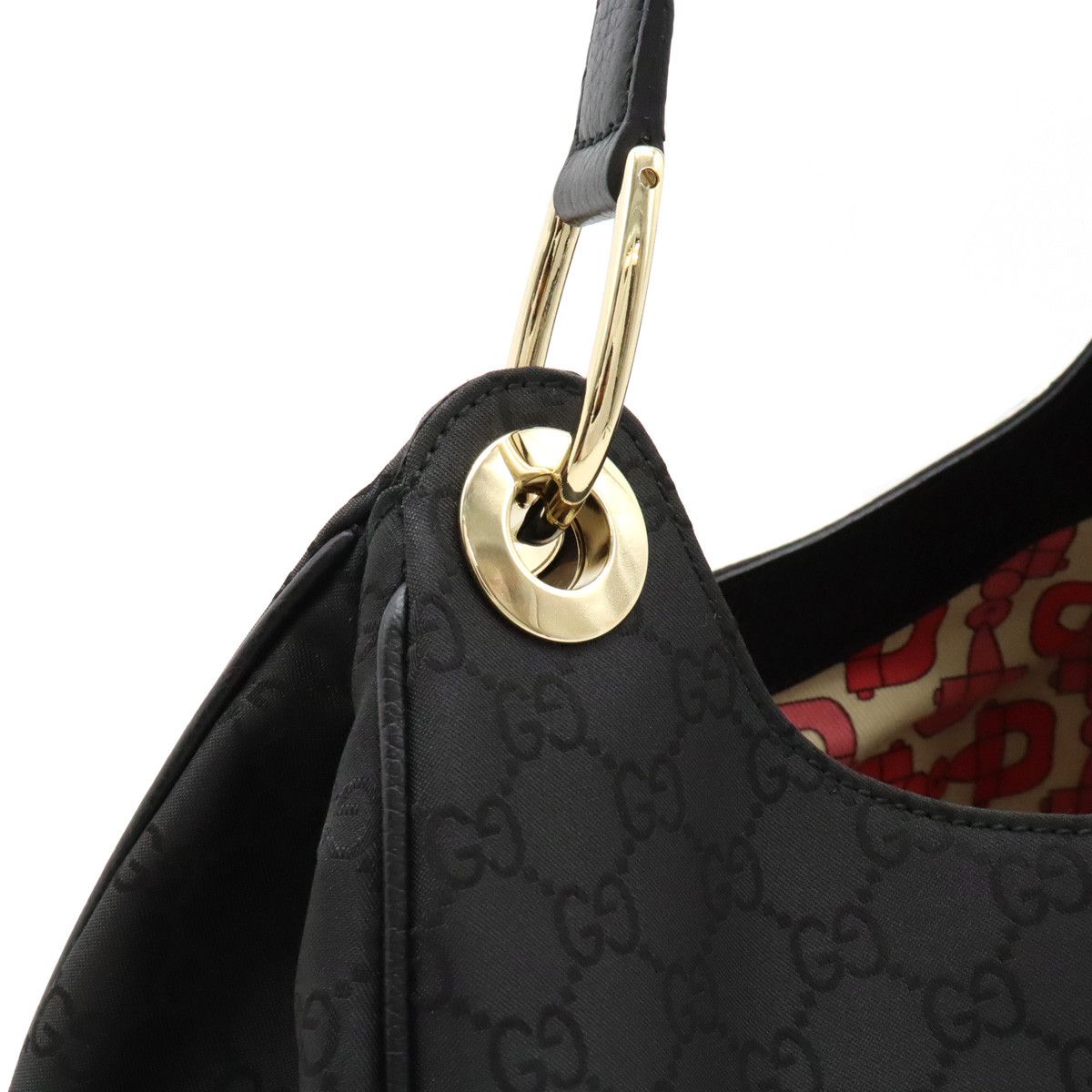 Gucci Gucci Gucci Nylon/Leather GG Shoulder Bag 257265 Canvas Shoulder Bag 257265 in Great Condition Size ONE SIZE - 5 Thumbnail