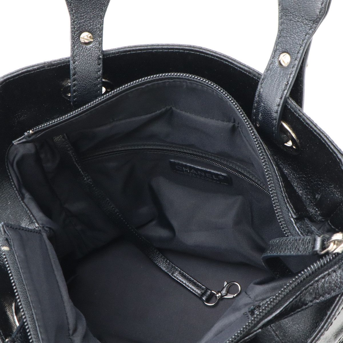 Chanel Chanel Chanel Paris Biarritz Tote PM Coated Canvas/Leather A34208 Canvas Tote Bag A34208 in Very Good Condition Size ONE SIZE - 7 Thumbnail
