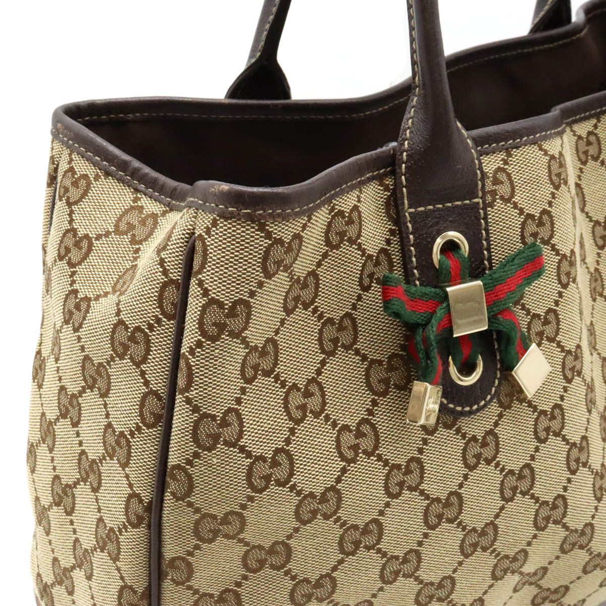 Gucci Gucci Gucci GG Canvas Princy Line Ribbon Tote Bag 163805 Canvas Tote Bag 163805 in Great Condition Size ONE SIZE - 6 Thumbnail