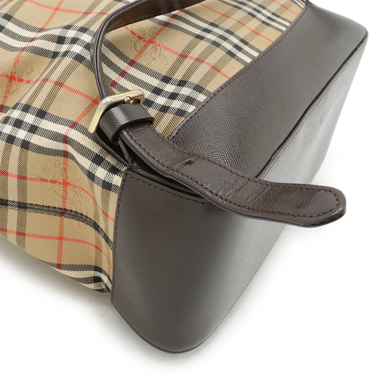 Burberry Burberry Burberry Nova Check Shadow Horse Canvas/Leather Backpack Canvas Backpack in Very Good Condition Size ONE SIZE - 3 Thumbnail