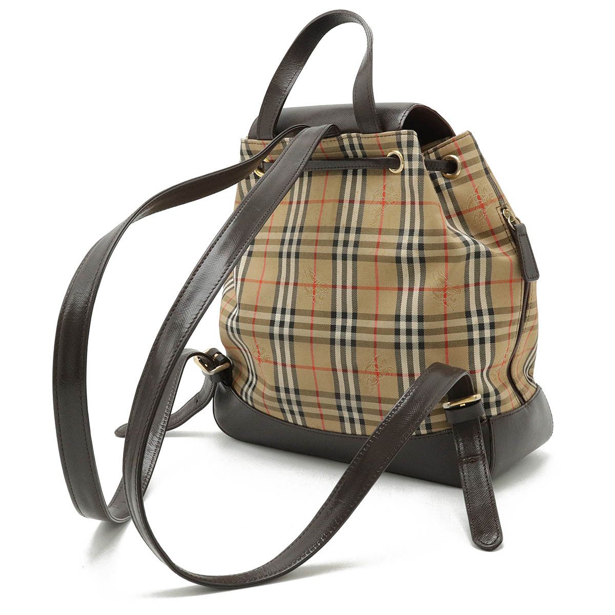Burberry Burberry Burberry Nova Check Shadow Horse Canvas/Leather Backpack Canvas Backpack in Very Good Condition Size ONE SIZE - 2 Thumbnail